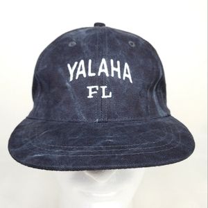 YALAHA FL FLORIDA HAT CAP, Adult Adjusta Black Gray, Cotton Strapback, Flat Bill